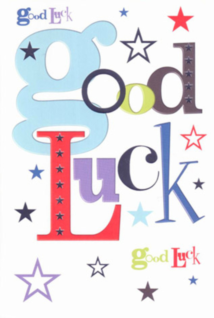 This good luck card, crafted with a flourish reminiscent of Barnes' unique riverside charm, bursts with life from the moment it's in hand. The typography is bold yet inviting-a fusion of broad pastel blues, refined moss greens, striking reds, and sumptuous purples. Scattered stars punctuate the words in shades reminiscent of the ever-changing sky above Barnes Common, interspersed with hints of golden warmth and midnight blue. The layout feels dynamic, full of movement, like a chorus of well-wishers cheering on a friend before an ambitious leap-much like the lively gatherings at Barnes Pond or the applause at a local theatre opening. The clean white background accentuates each vibrant element, creating a sense of modern optimism grounded in genuine community sentiment. When you touch the card, the smooth texture and reassuring weight evoke the familiar quality found in handcrafted bouquets from nearby florists. This card is more than a sentiment; it is a meaningful token, ready to be given before a big journey, important audition, or any moment that calls for a burst of support. Designed for the close-knit Barnes neighbourhood, it is a small but mighty symbol of hope and belief on life's winding paths.
